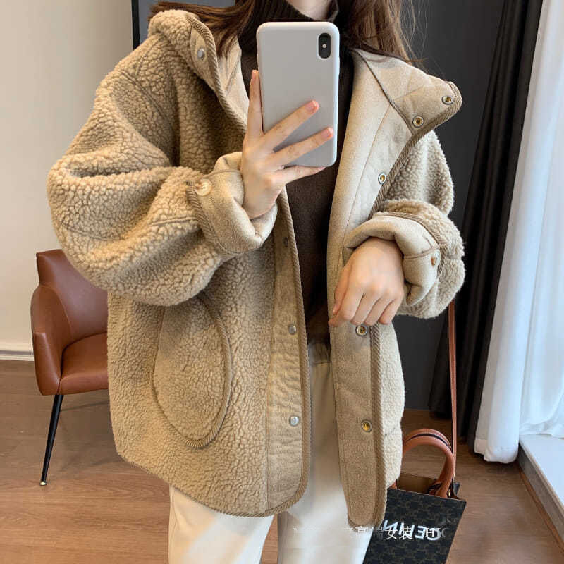 アメカジ レディース ボア アウター フード付き防寒コート 秋冬