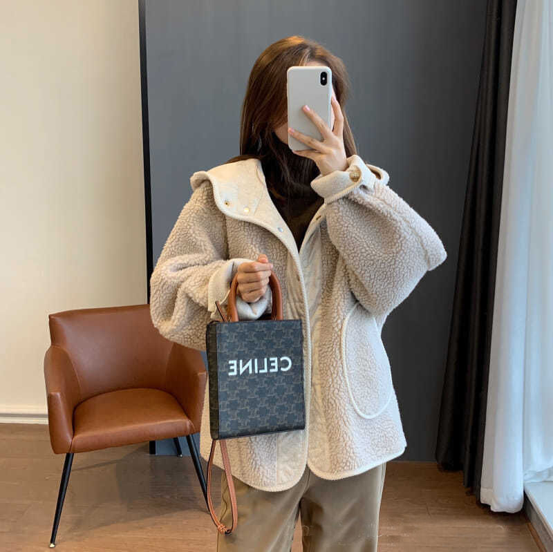 アメカジ レディース ボア アウター フード付き防寒コート 秋冬