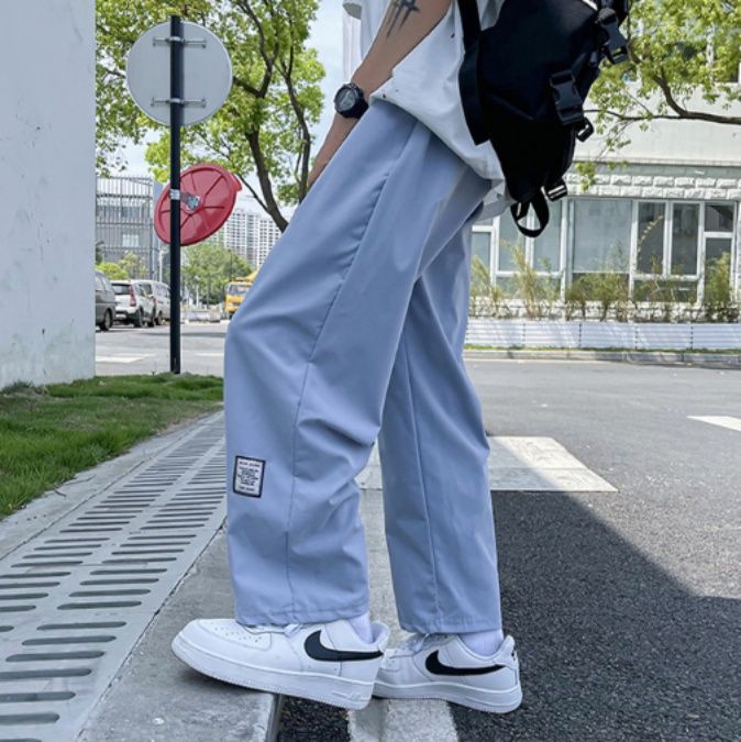 青ファッション ゆったりシルエットワイドパンツ