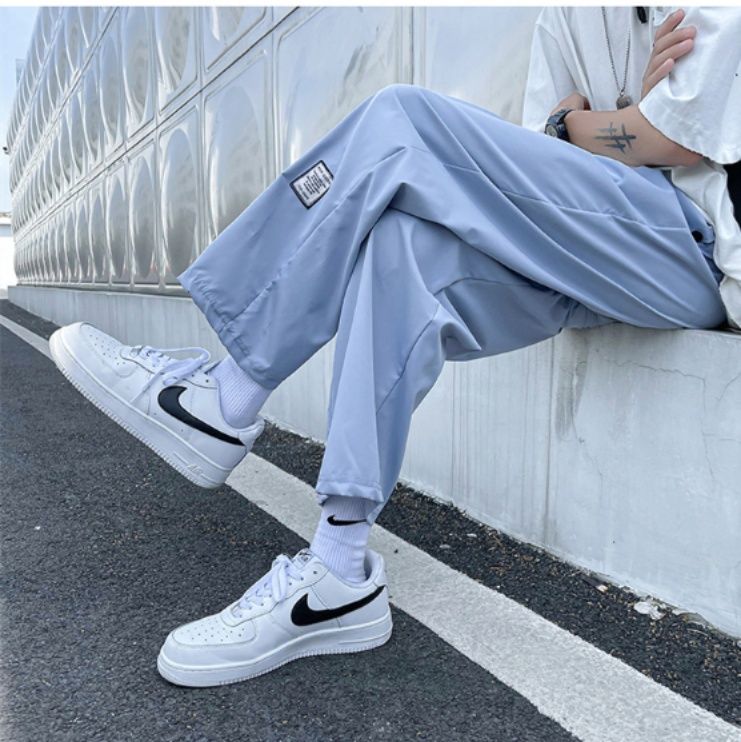 青ファッション ゆったりシルエットワイドパンツ