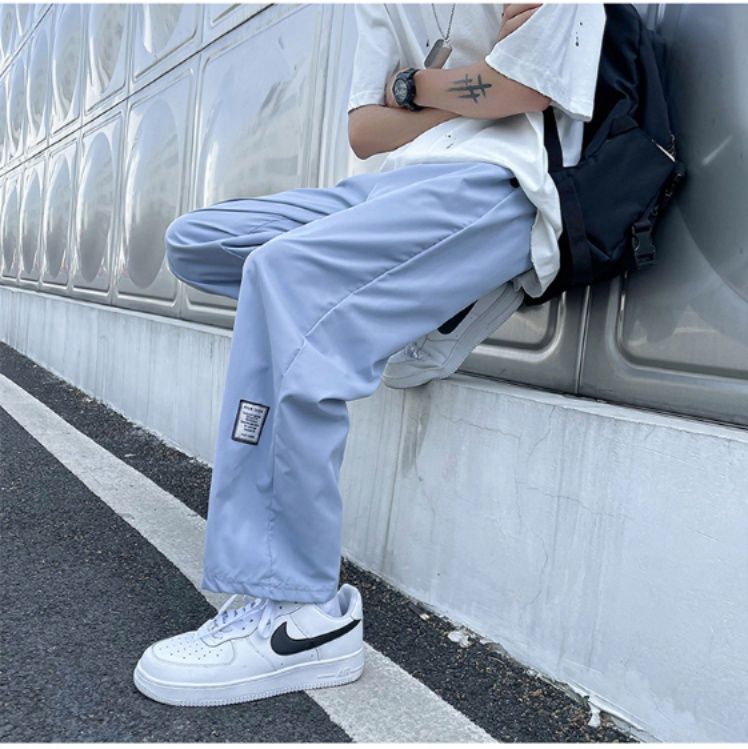 青ファッション ゆったりシルエットワイドパンツ