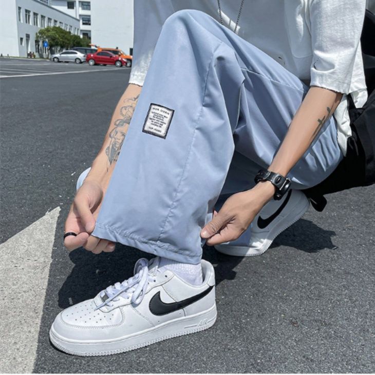 青ファッション ゆったりシルエットワイドパンツ