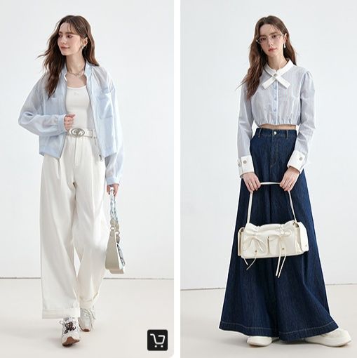 青ファッション エアリーシアージップシャツ