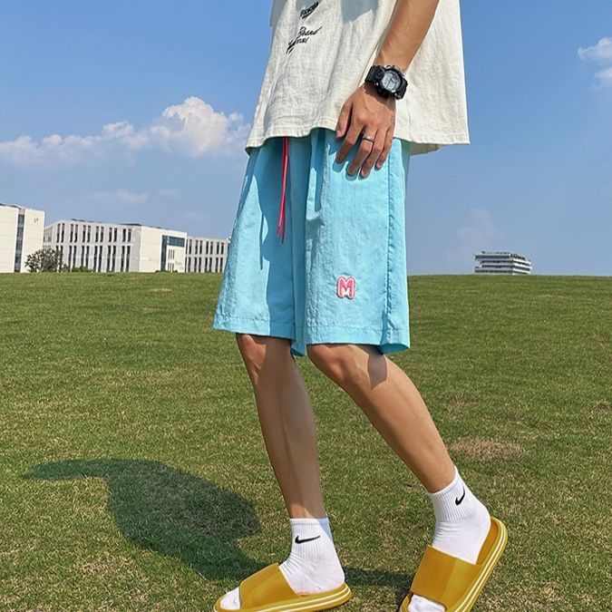 青ファッション さわやか涼感ワイドショートパンツ