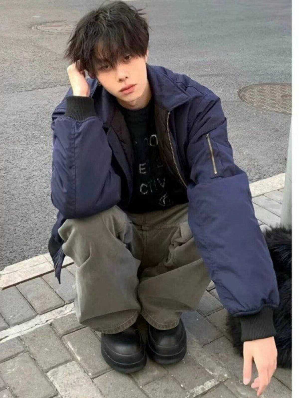 青ファッション 青ファッション 都会派ミリタリーブルゾン