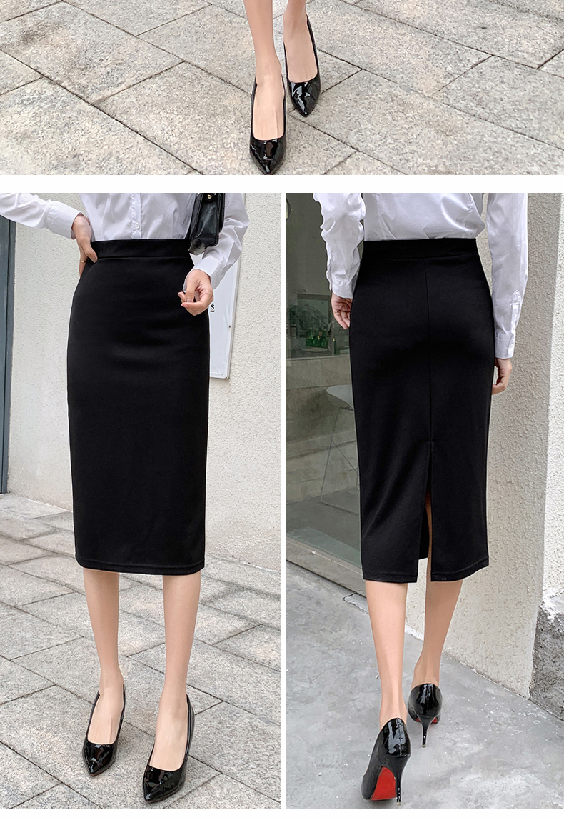 青ファッション 青ファッション シンプル膝丈タイトスカート
