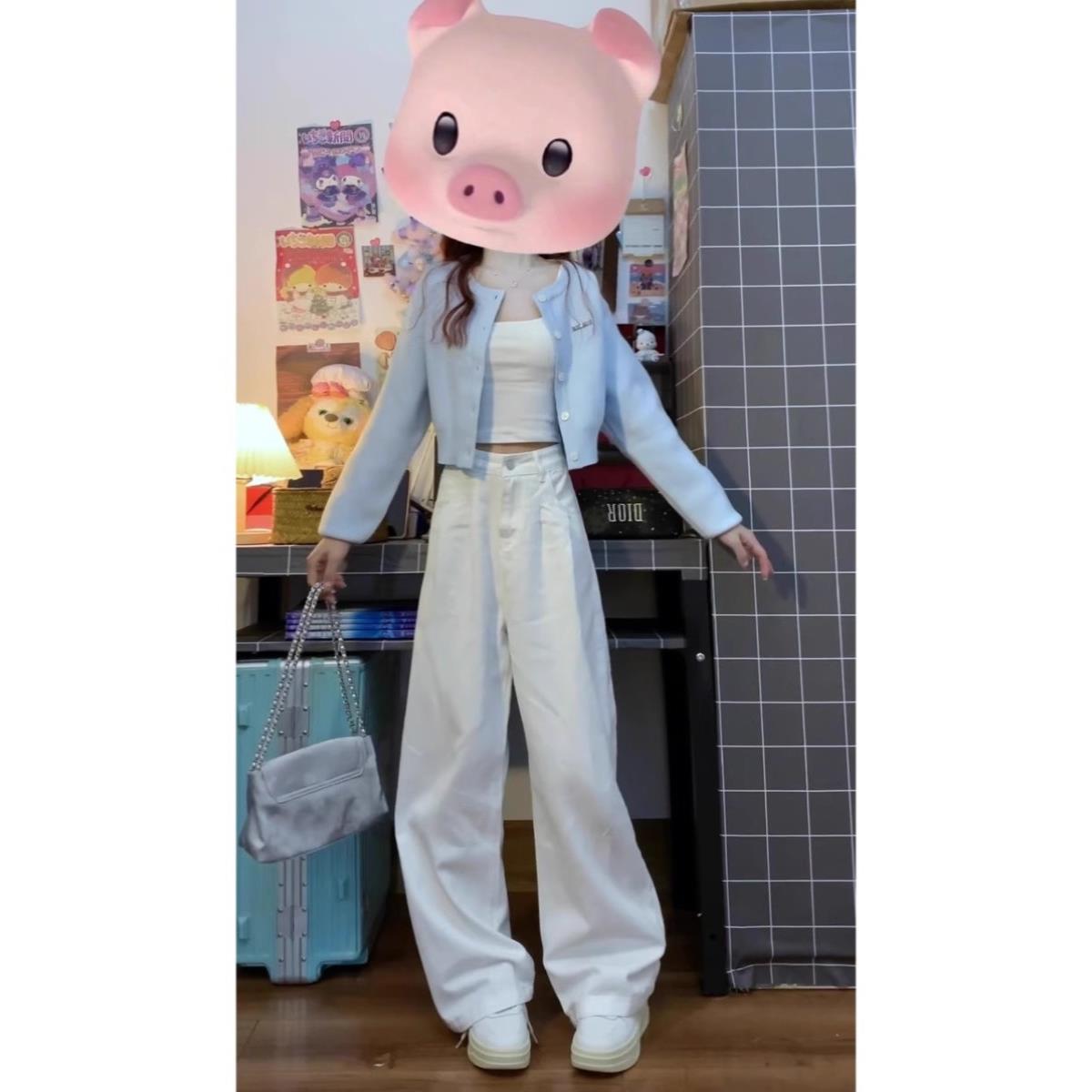 青ファッション 青ファッション やわらか空色ショートカーディガン