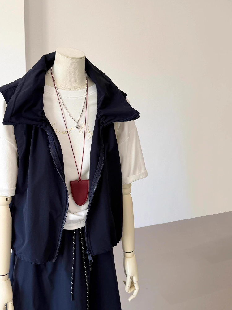 青ファッション 青ファッション 上質モダンベスト＆スカートセット