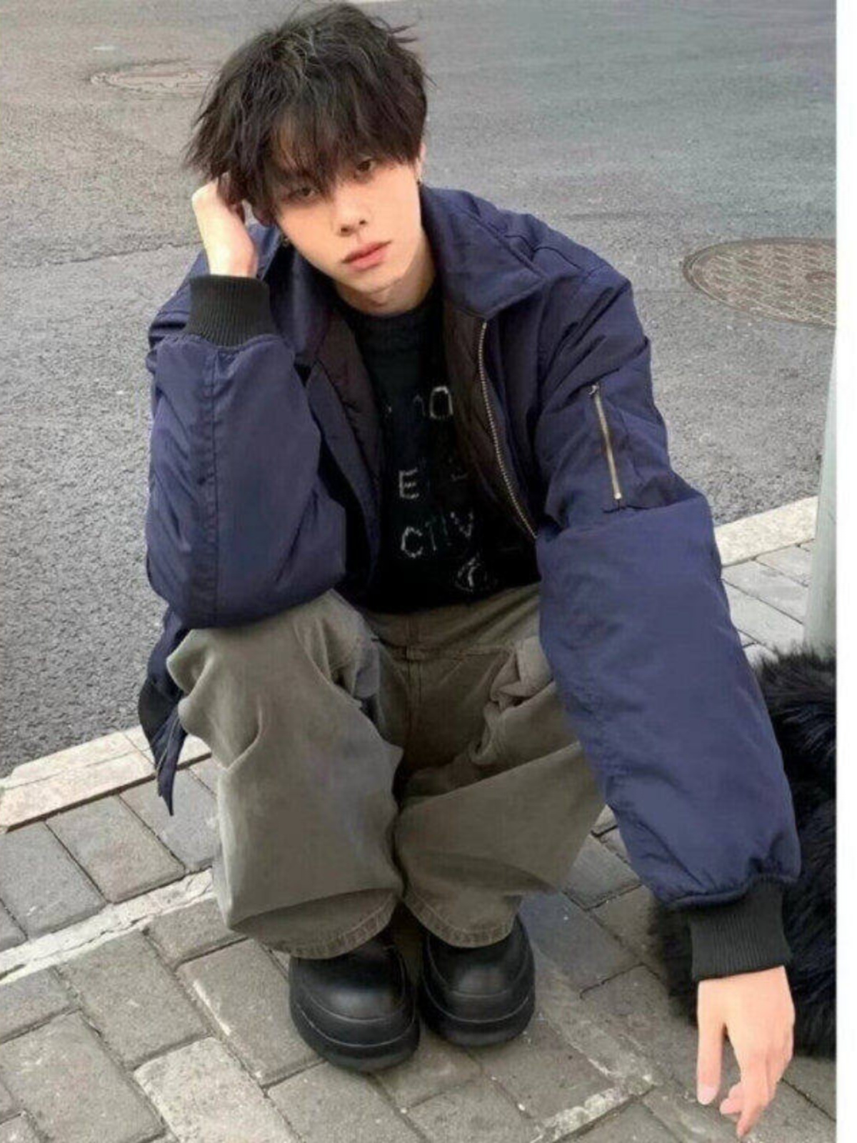 青ファッション 青ファッション 都会派ミリタリーブルゾン