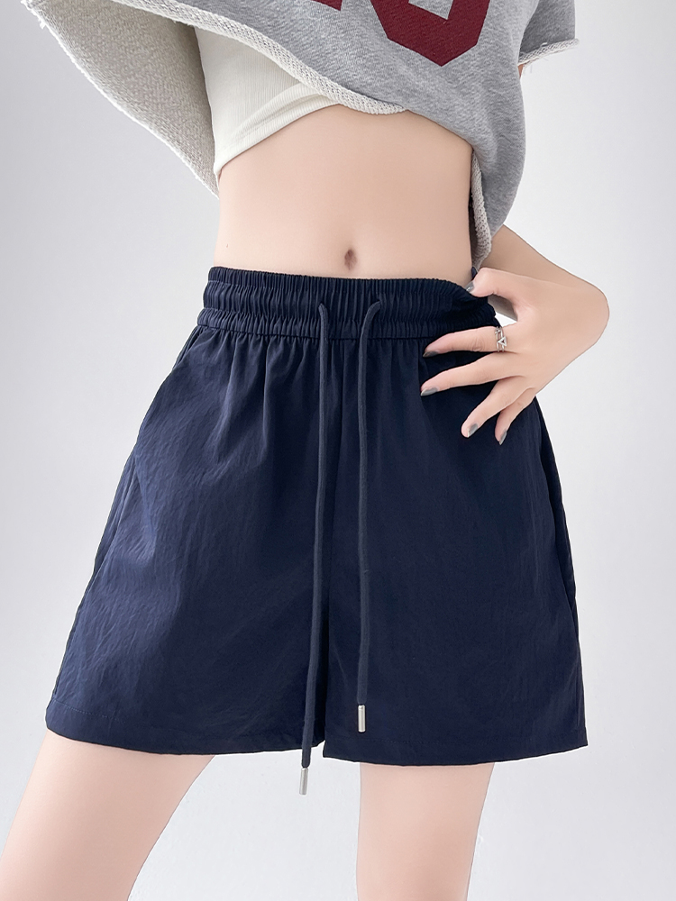 青ファッション リラックスウエスト ショートパンツ