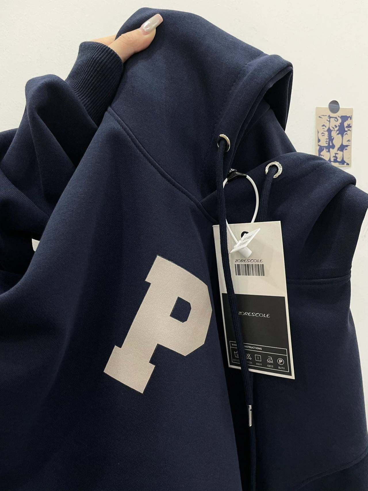青ファッション 青ファッション イニシャルデザイン プレミアムパーカー