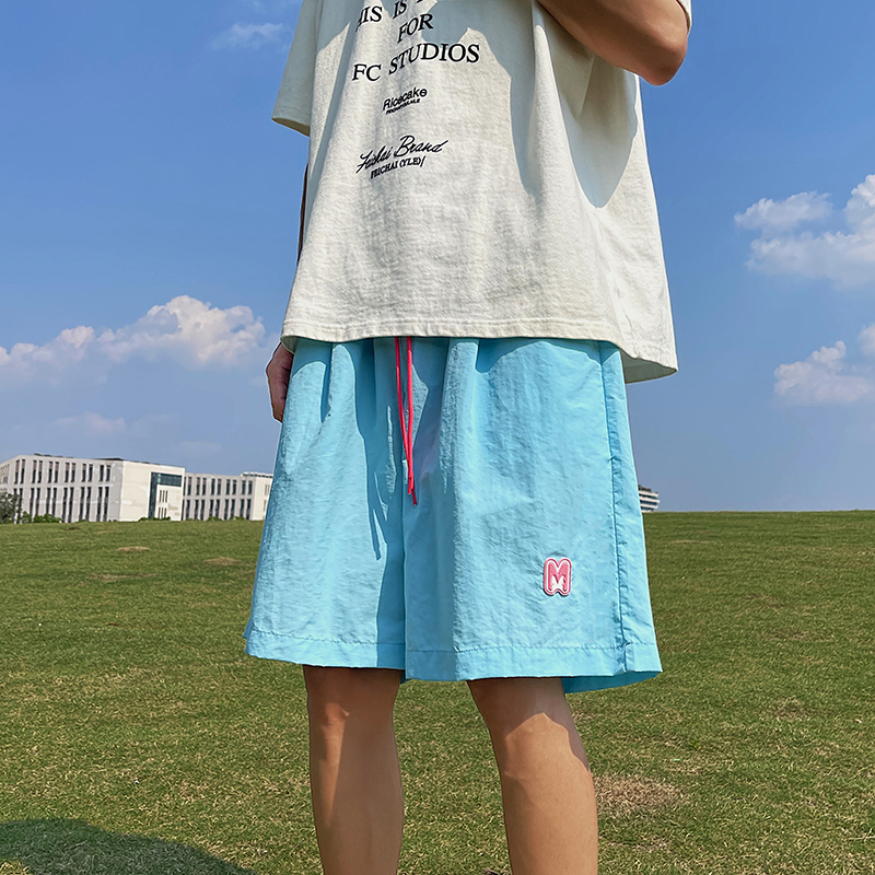 青ファッション さわやか涼感ワイドショートパンツ