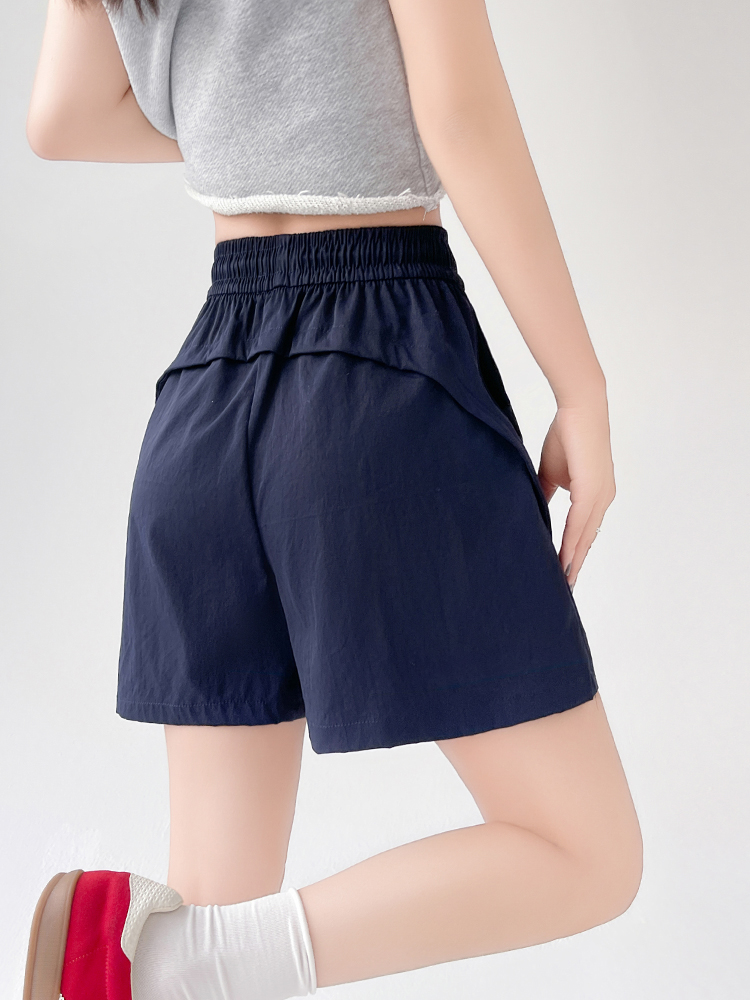 青ファッション リラックスウエスト ショートパンツ