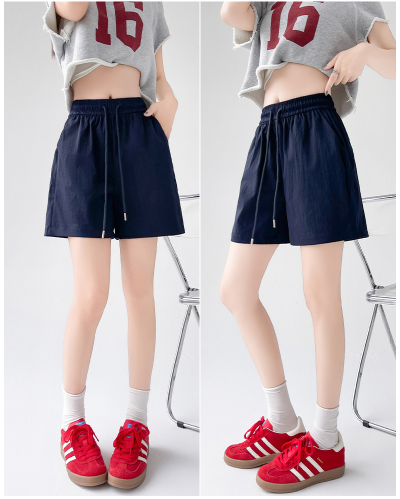 青ファッション リラックスウエスト ショートパンツ