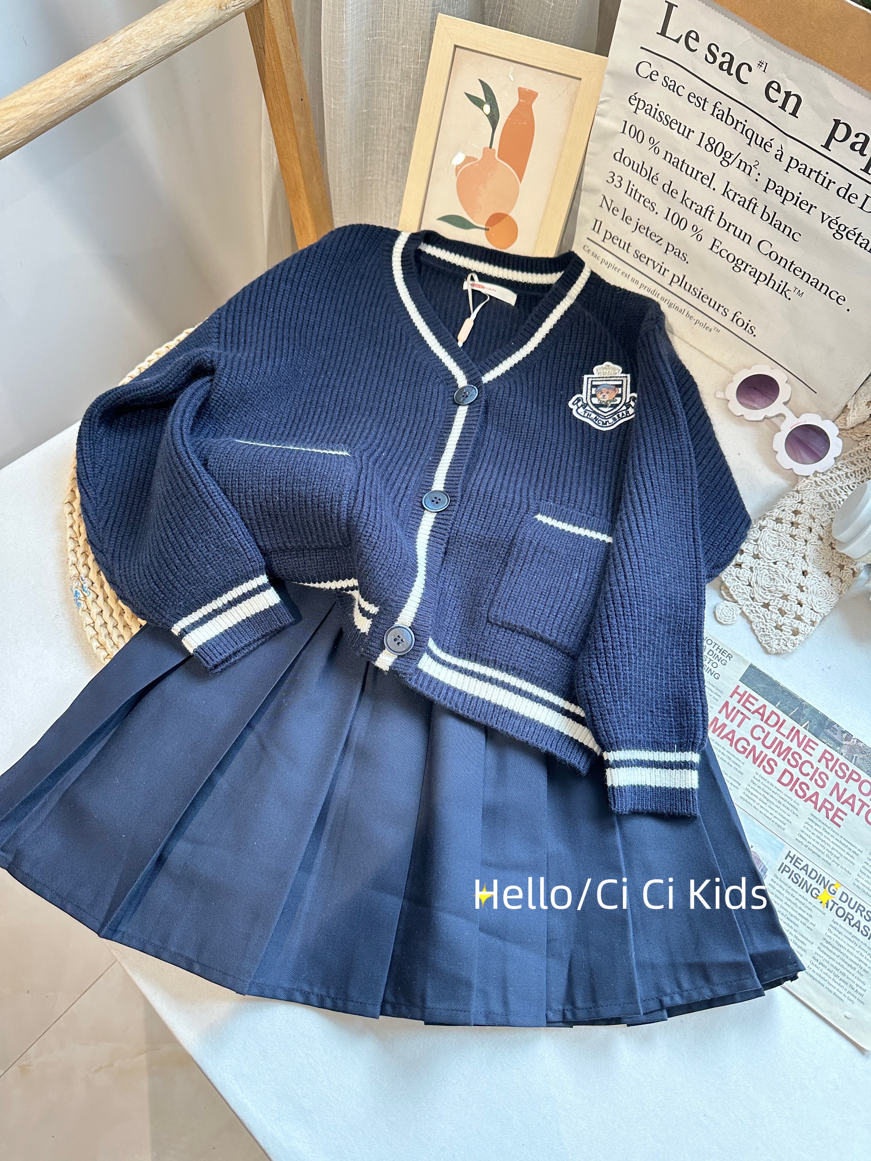 青ファッション 青ファッション 学院風スタイリッシュセットアップ