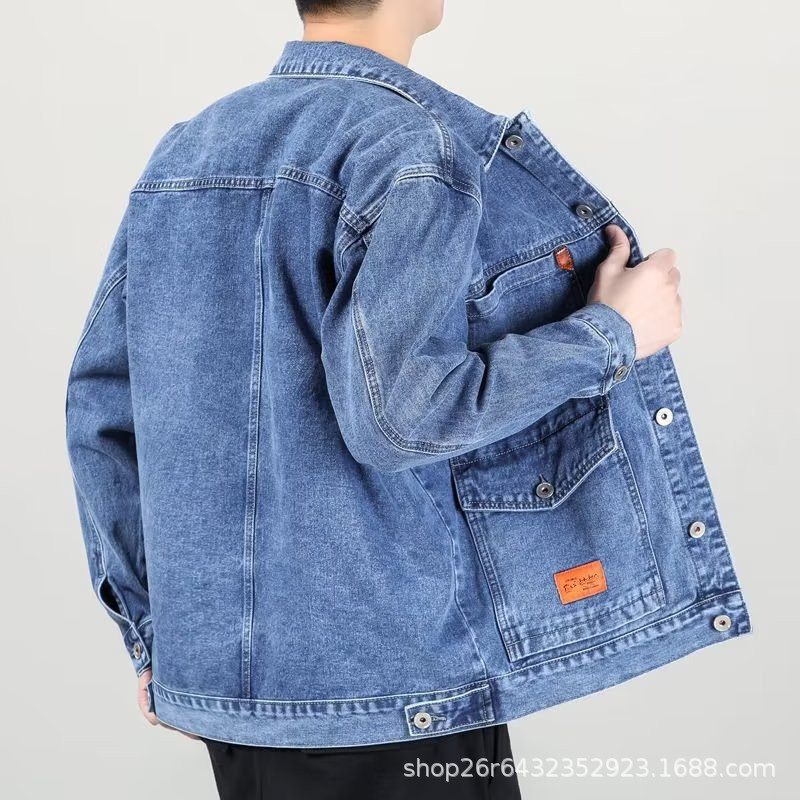 青ファッション クラシック多機能デニムジャケット