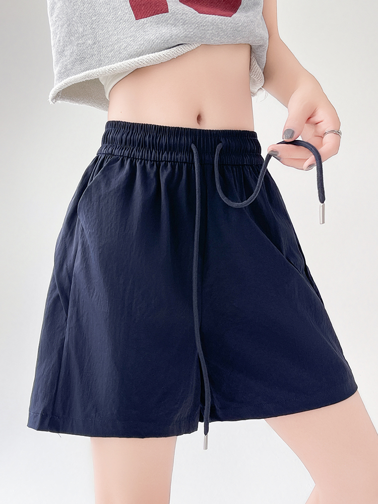 青ファッション リラックスウエスト ショートパンツ