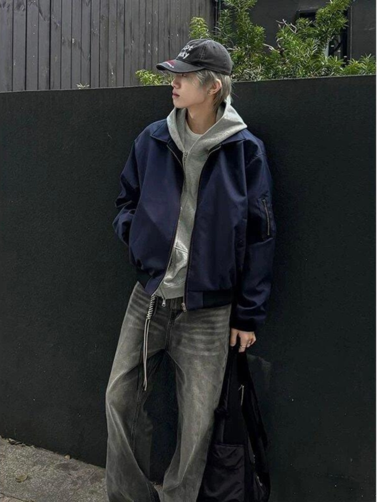 青ファッション 青ファッション 都会派シンプルブルゾン