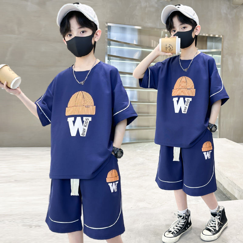 青ファッション 青ファッション ニット帽モチーフセットアップ