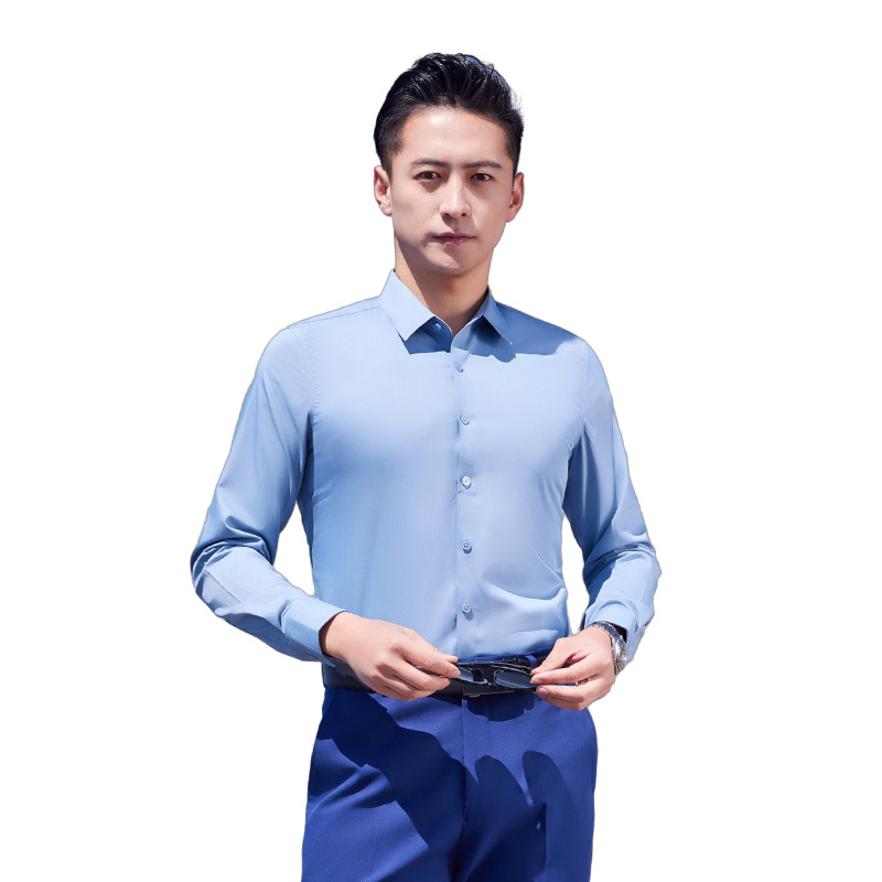 青ファッション 撥水防汚ビジネスシャツ