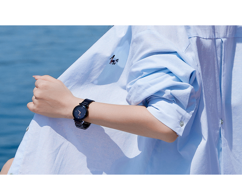 青ファッション さわやか海辺リゾートシャツ