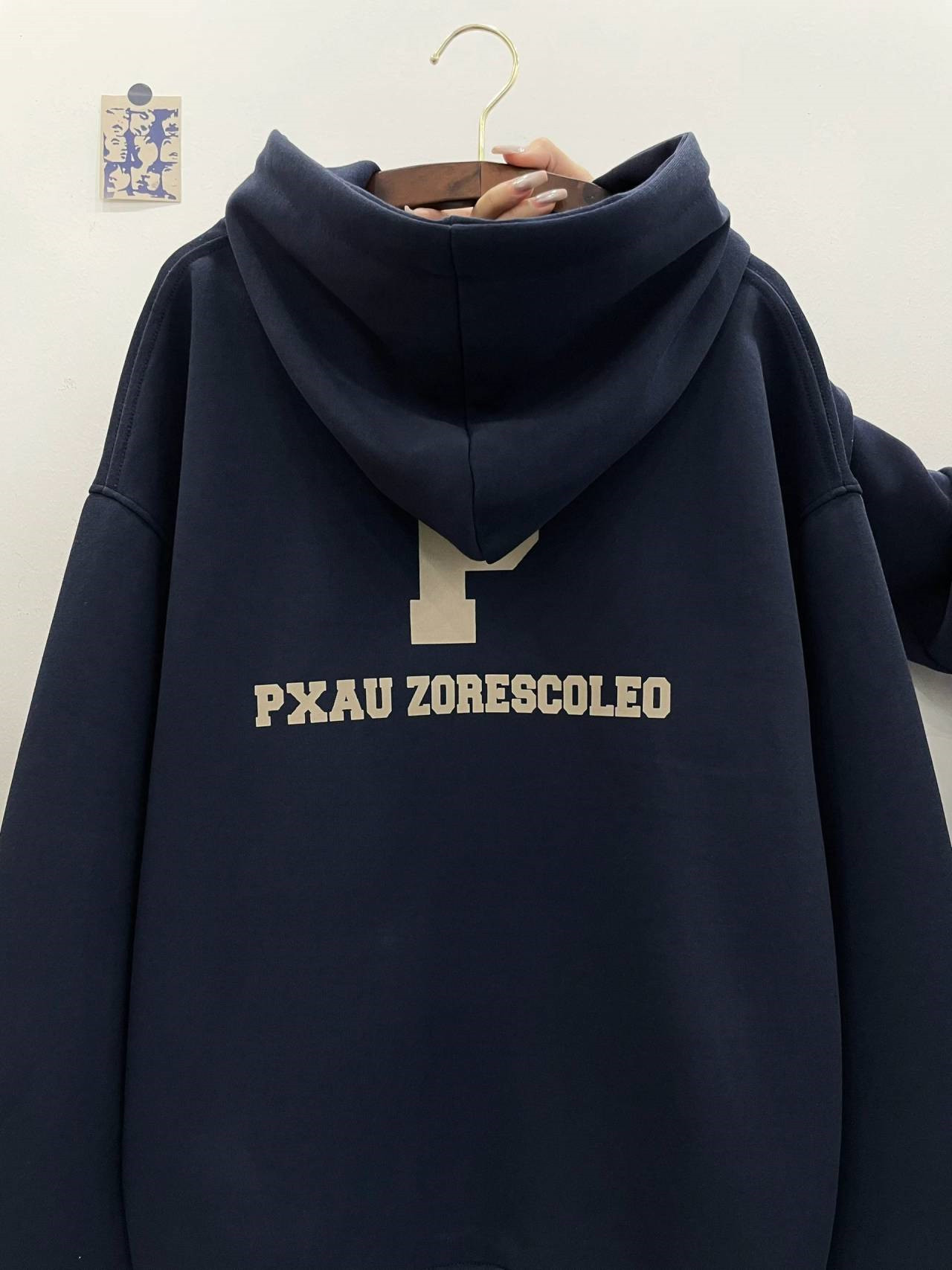 青ファッション 青ファッション イニシャルデザイン プレミアムパーカー