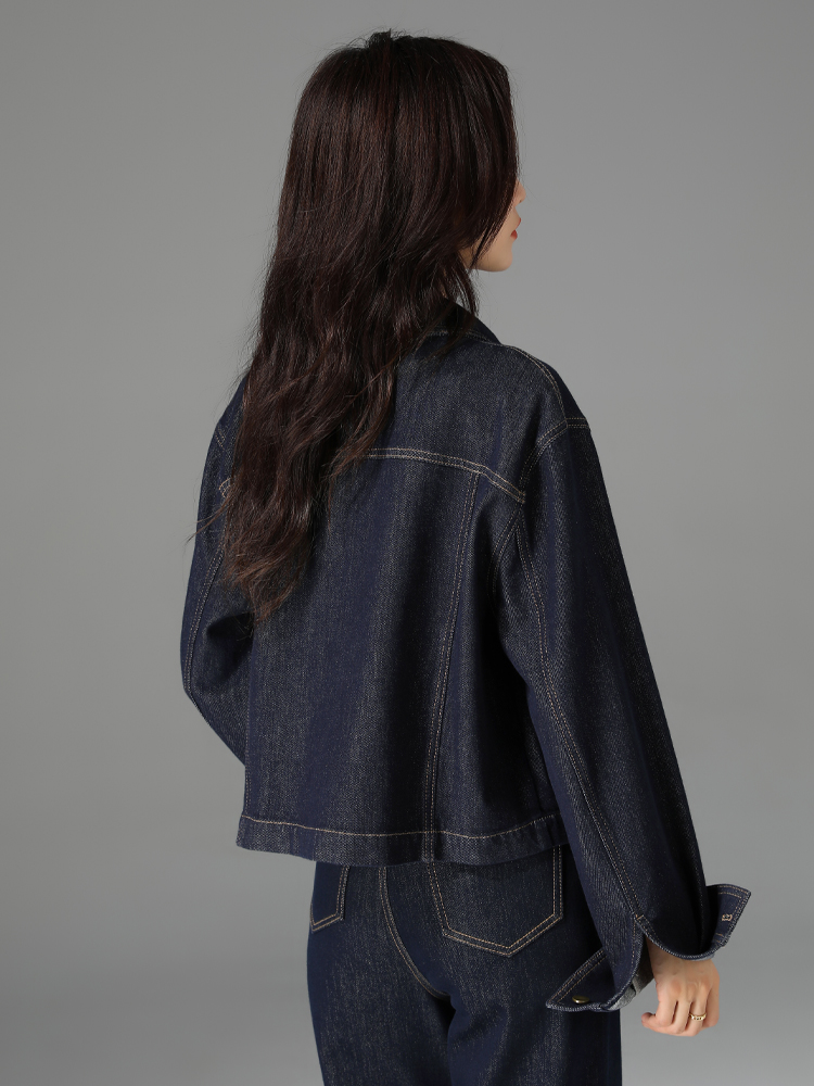青ファッション クラシックデニムジャケット