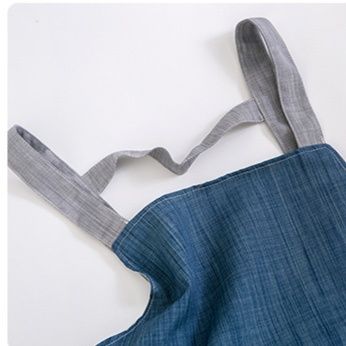 保育士 エプロン 無地デザイン背面結びタイプ保育士作業用シンプルエプロン