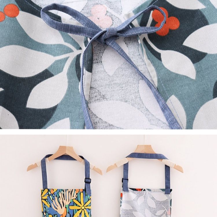 保育士 エプロン 北欧デザイン保育士エプロン大きめポケット付き