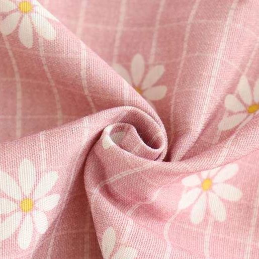 保育士 エプロン 花柄総柄かわいい耳付きワンピース型長袖エプロン