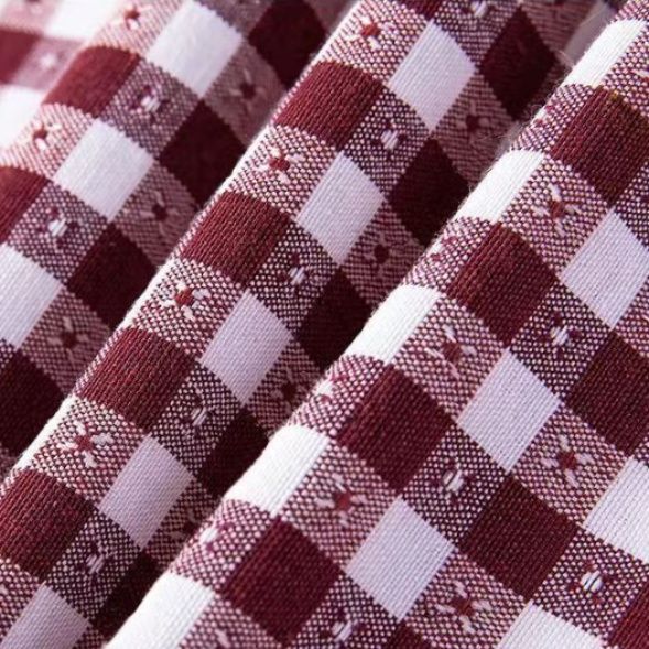 保育士 エプロン 格子柄刺繍入り大容量ポケット付きナチュラル保育士エプロン