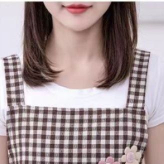 保育士 エプロン 格子柄刺繍入り大容量ポケット付きナチュラル保育士エプロン