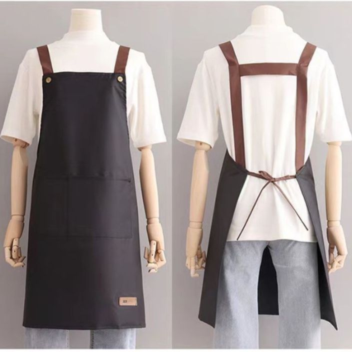 保育士 エプロン 肩掛け型シンプル無地保育士エプロン