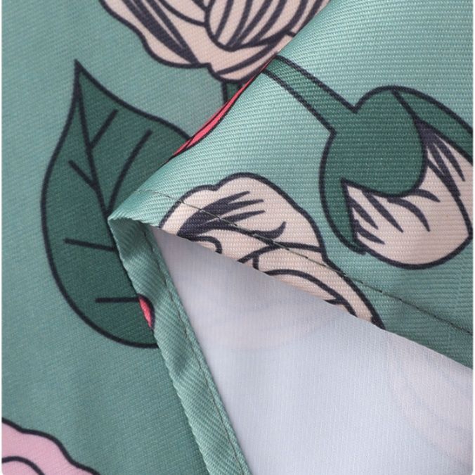 保育士 エプロン 北欧風ローズガーデン柄エプロン