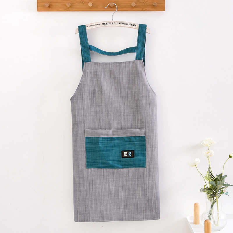 保育士 エプロン 無地デザイン背面結びタイプ保育士作業用シンプルエプロン