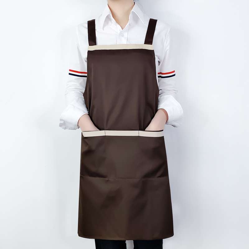 シンプル機能的保育士 エプロン 飲食店制服