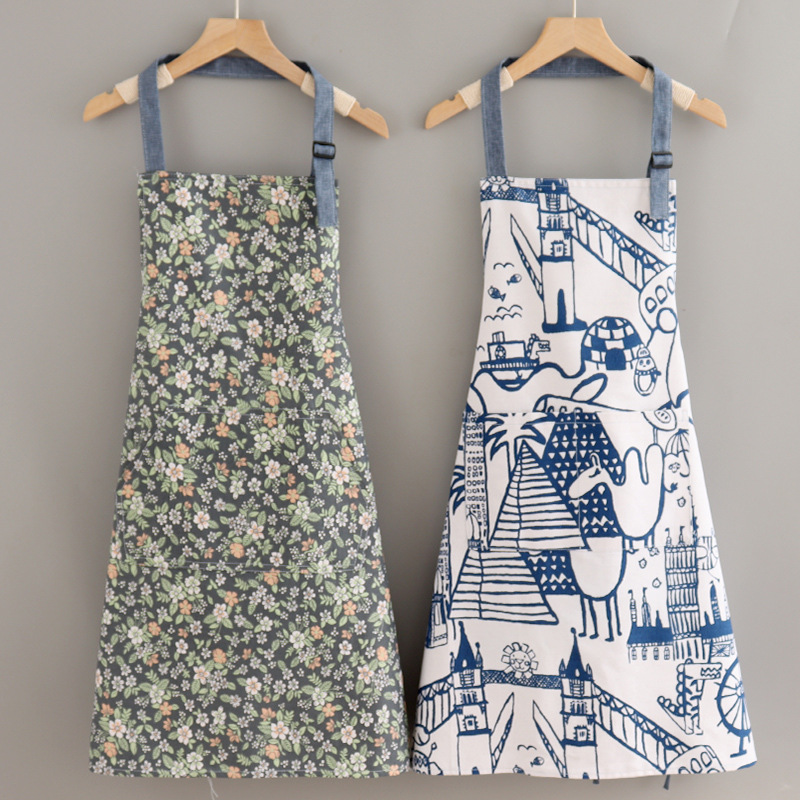 保育士 エプロン 北欧デザイン保育士エプロン大きめポケット付き