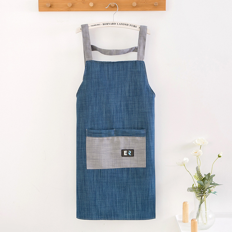 保育士 エプロン 無地デザイン背面結びタイプ保育士作業用シンプルエプロン