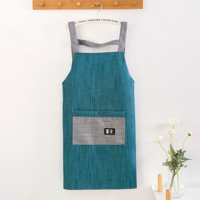 保育士 エプロン 無地デザイン背面結びタイプ保育士作業用シンプルエプロン