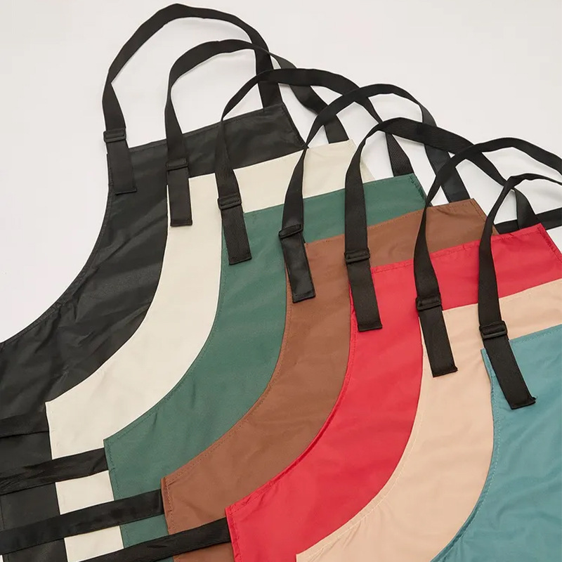 保育士 エプロン 背中結びデザイン調整可能ポケット付きエプロン