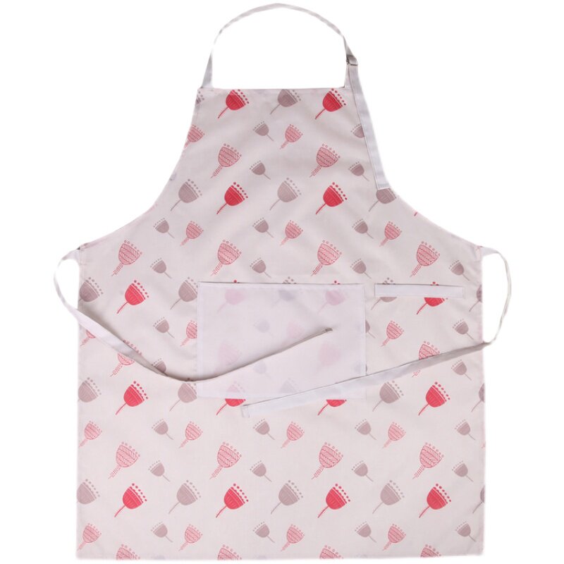 保育士 エプロン 花モチーフ総柄エプロン