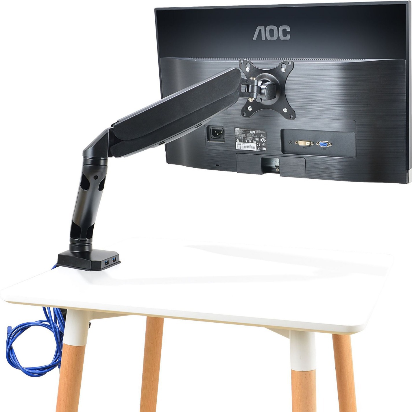 モニターアーム 多関節式画面昇降機能付きモニターアーム