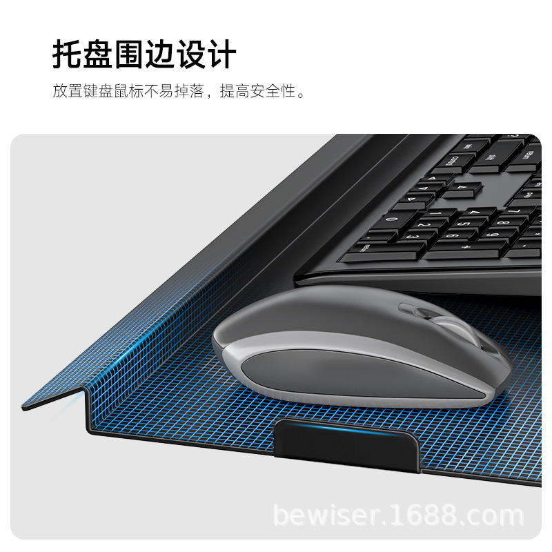 医療用壁掛けモニターアーム棚板一体型