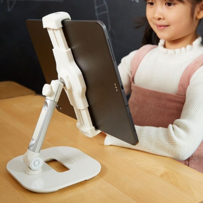 モニターアーム 学習姿勢サポートスマホ・タブレット用置き型モニターアーム
