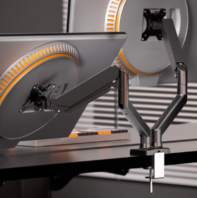 モニターアーム 高低昇降対応卓上固定式二画面支持台