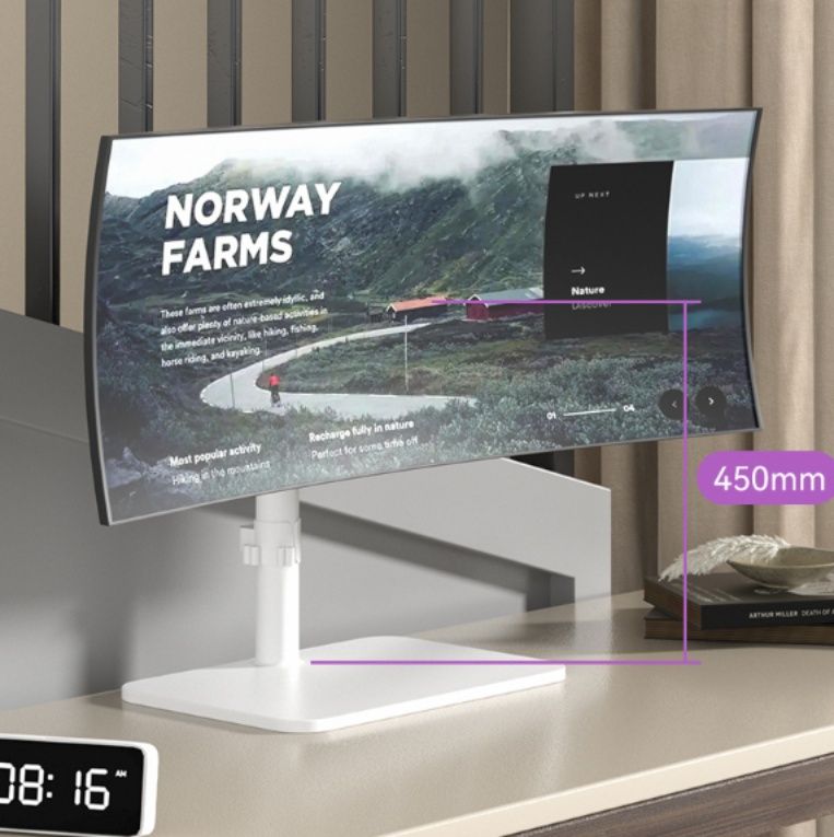 二画面対応デュアル表示置き型モニターアーム