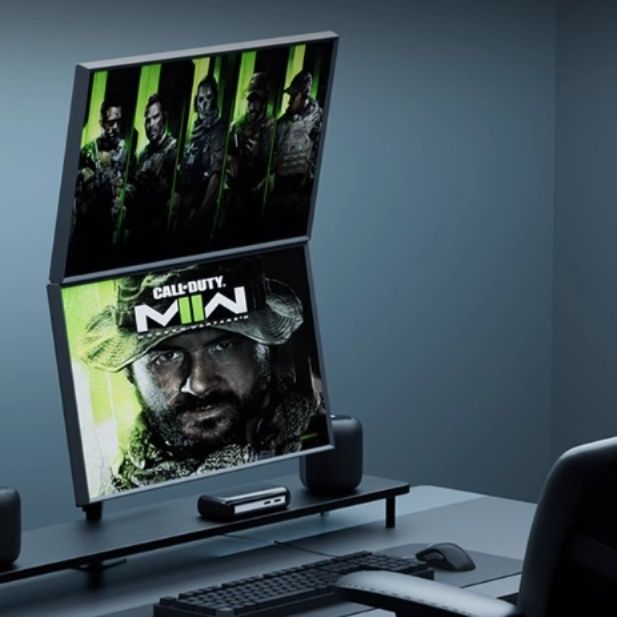 上下二段式縦型画面対応モニターアーム