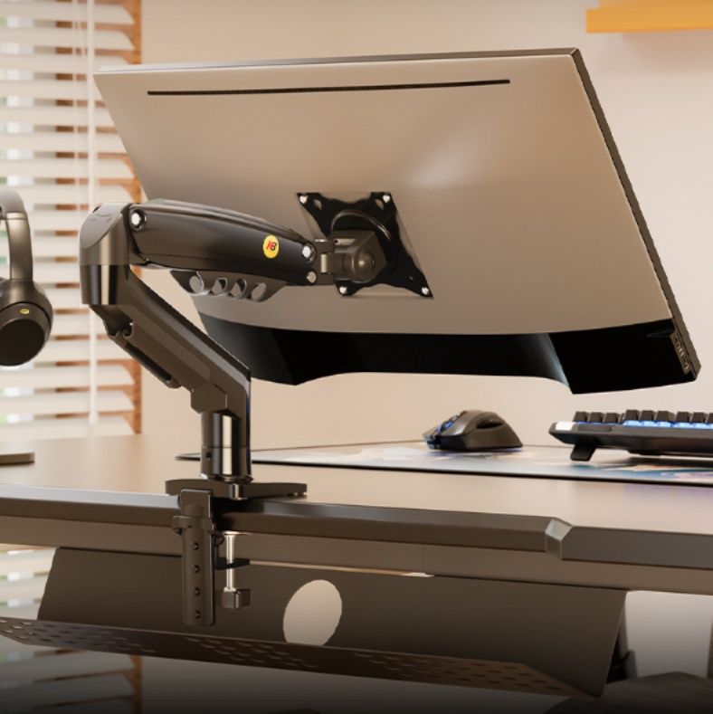 多機能調整式モニターアーム付きワークデスク