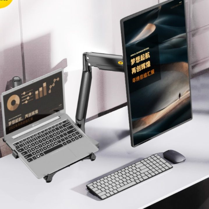 モニターアーム 多機能二軸式デスク作業支援スタンド