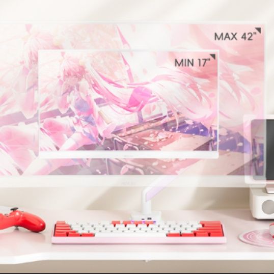 モニターアーム 多機能発光モニターアーム付き昇降式デスク